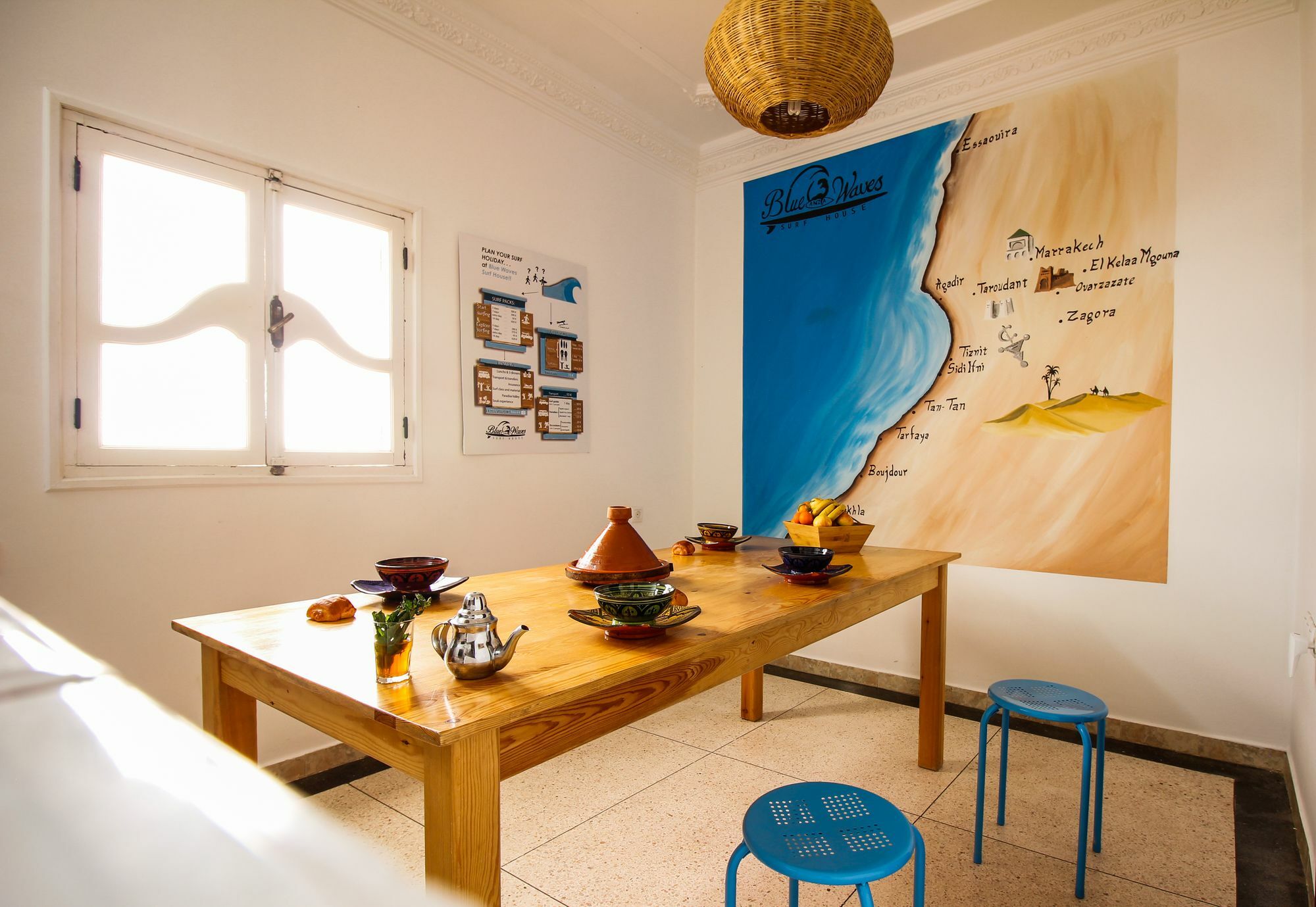 Blue Waves Surf House Hotel Agadir Bagian luar foto